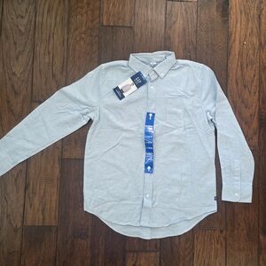 GAP Boy's Youth Soft Cotton Blue Long Sleeve Shirt